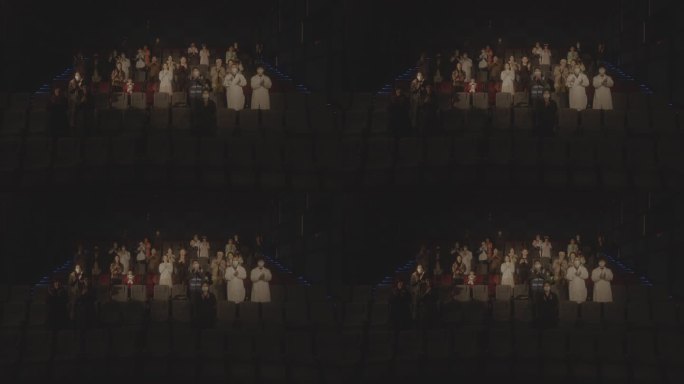 ARRI素材 电影院不同职业的人在鼓掌