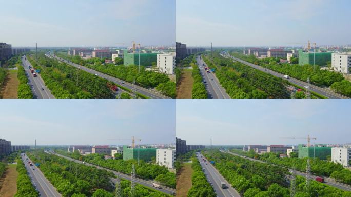 上海沈海高速公路4K航拍