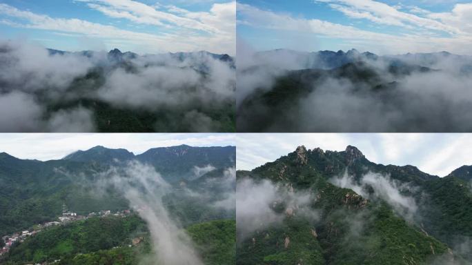 北京怀柔山区雨后的云海