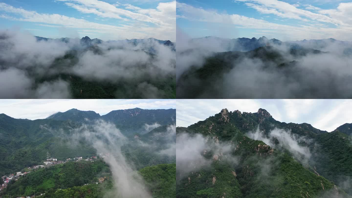 北京怀柔山区雨后的云海