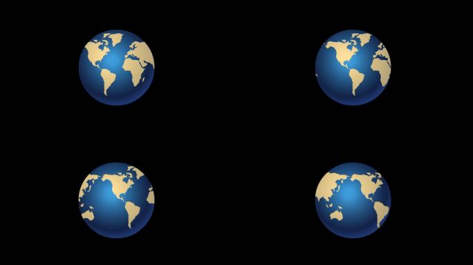 带透明通道的地球