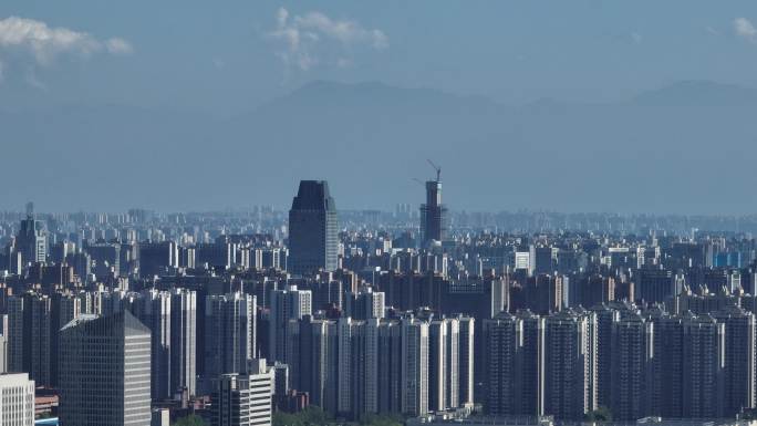 经开区城市空镜西安经开区航拍西安未央区