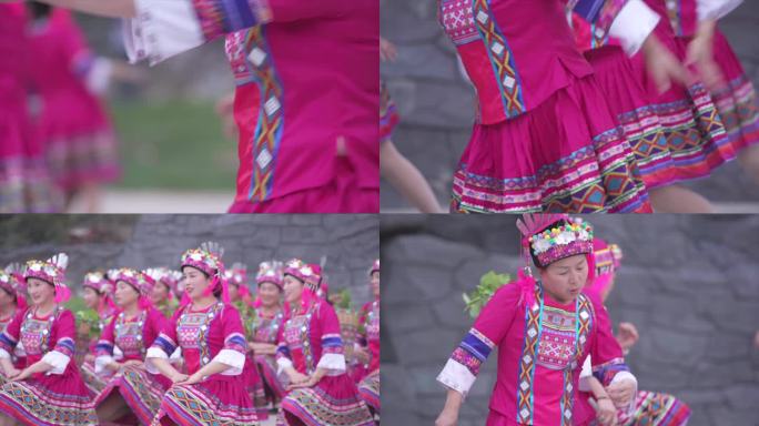 瑶族长鼓舞表演少数民族传统文化A020