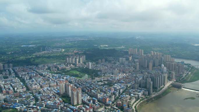 广安市城市全景