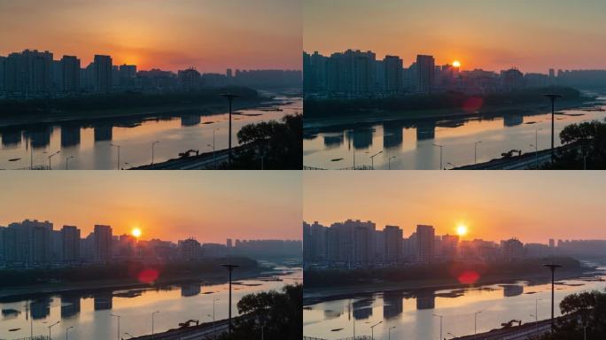 浑河 日出 美丽中国