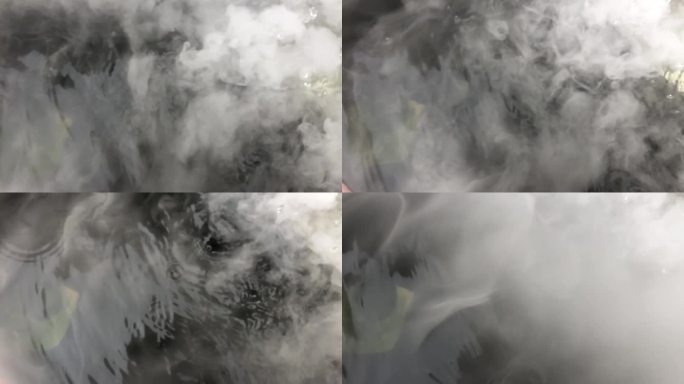烟雾干冰意境水墨升格雾气池塘240帧率