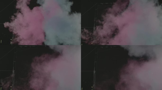 粉蓝烟雾喷射