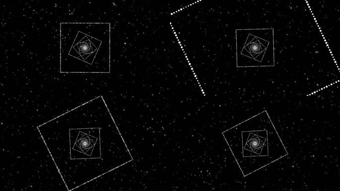4K银色正方形穿梭