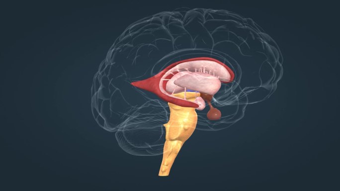脑室 脑干 透明大脑 器官 垂体 动画