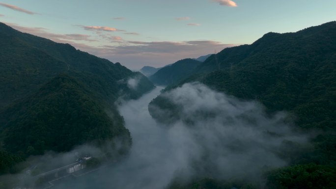 4K高清航拍湖南小东江自然风光