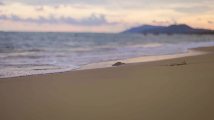 海浪浪花轻涛拍岸