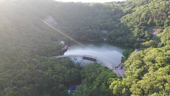 泉州清源山天湖航拍福建5a级景区旅游景点