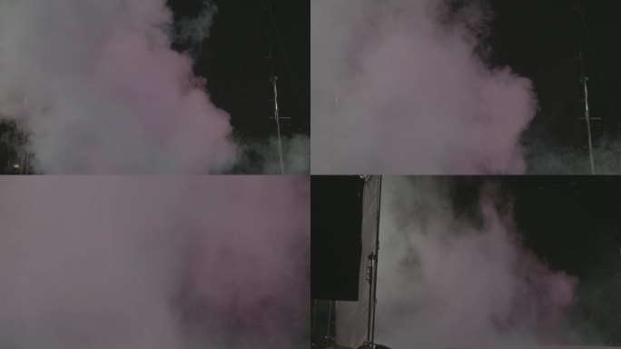 蓝粉烟雾喷射