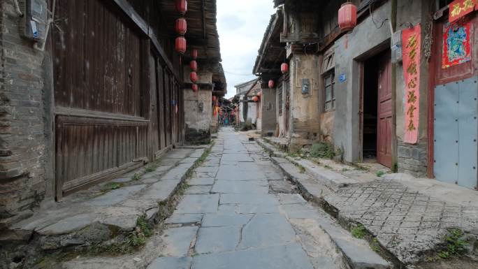 古镇 老街道 古代老房子 街景 店铺