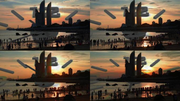 时间流逝时钟转动宣传片素材