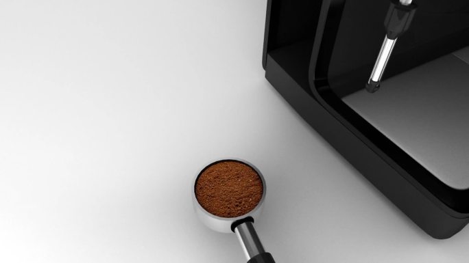 3D展示咖啡机运作动画