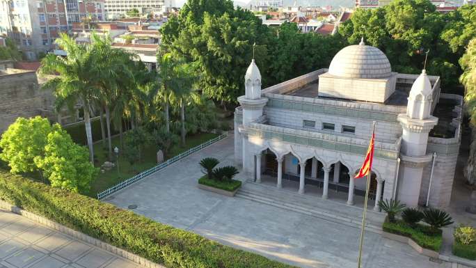 泉州清净寺航拍伊斯兰教建筑光明城旅游景点