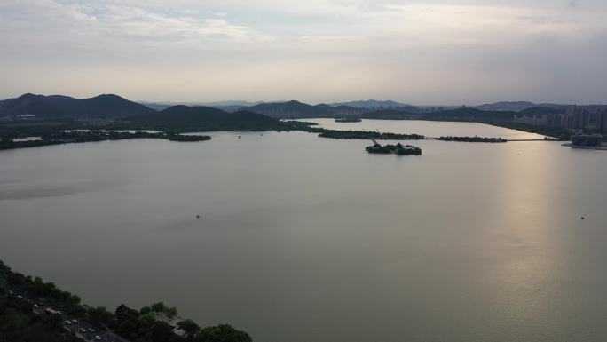 4k分辨率航拍徐州云龙湖水上世界