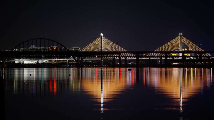 福州夜景江滨闽江