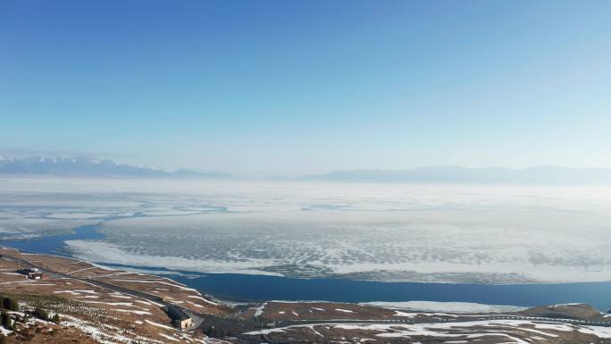 新疆赛里木湖雪山草原天山大桥航拍4K