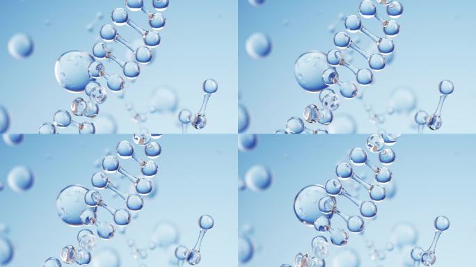 蓝色DNA双链分子结构生物医疗