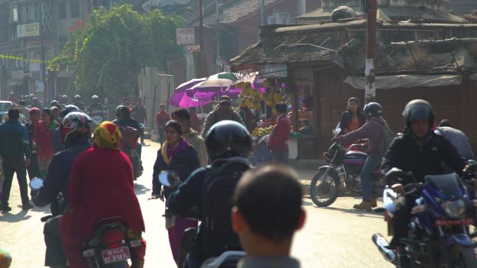 尼泊尔帕坦(Patan)古城街景