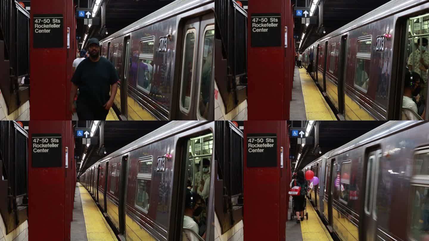 地铁进站纽约公共交通设施
