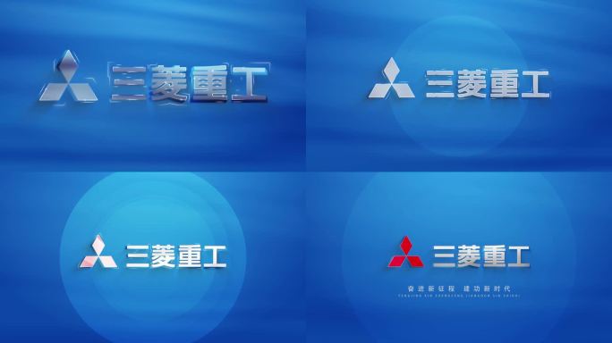 简洁线条演绎LOGO 片头 蓝底