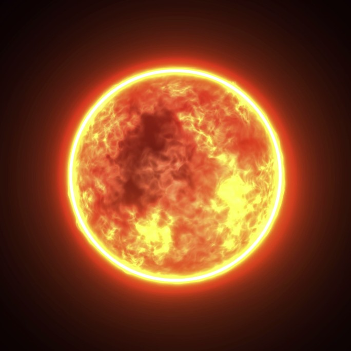 【带通道】太阳行星火球动画