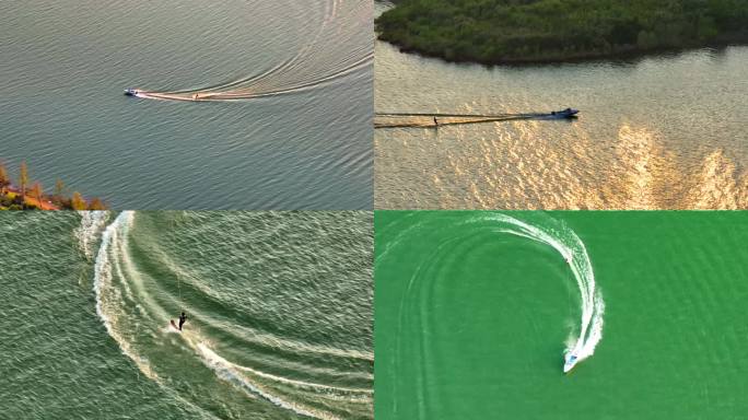 庐山西海 摩托艇滑板 水上活动 滑板冲浪