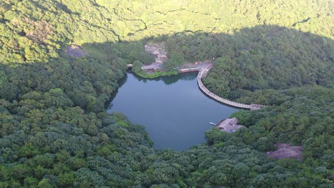 泉州清源山天湖航拍福建5a级景区旅游景点