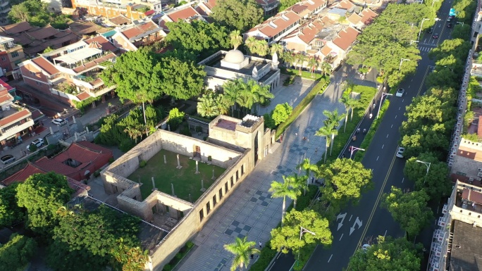 泉州清净寺航拍伊斯兰教建筑光明城旅游景点