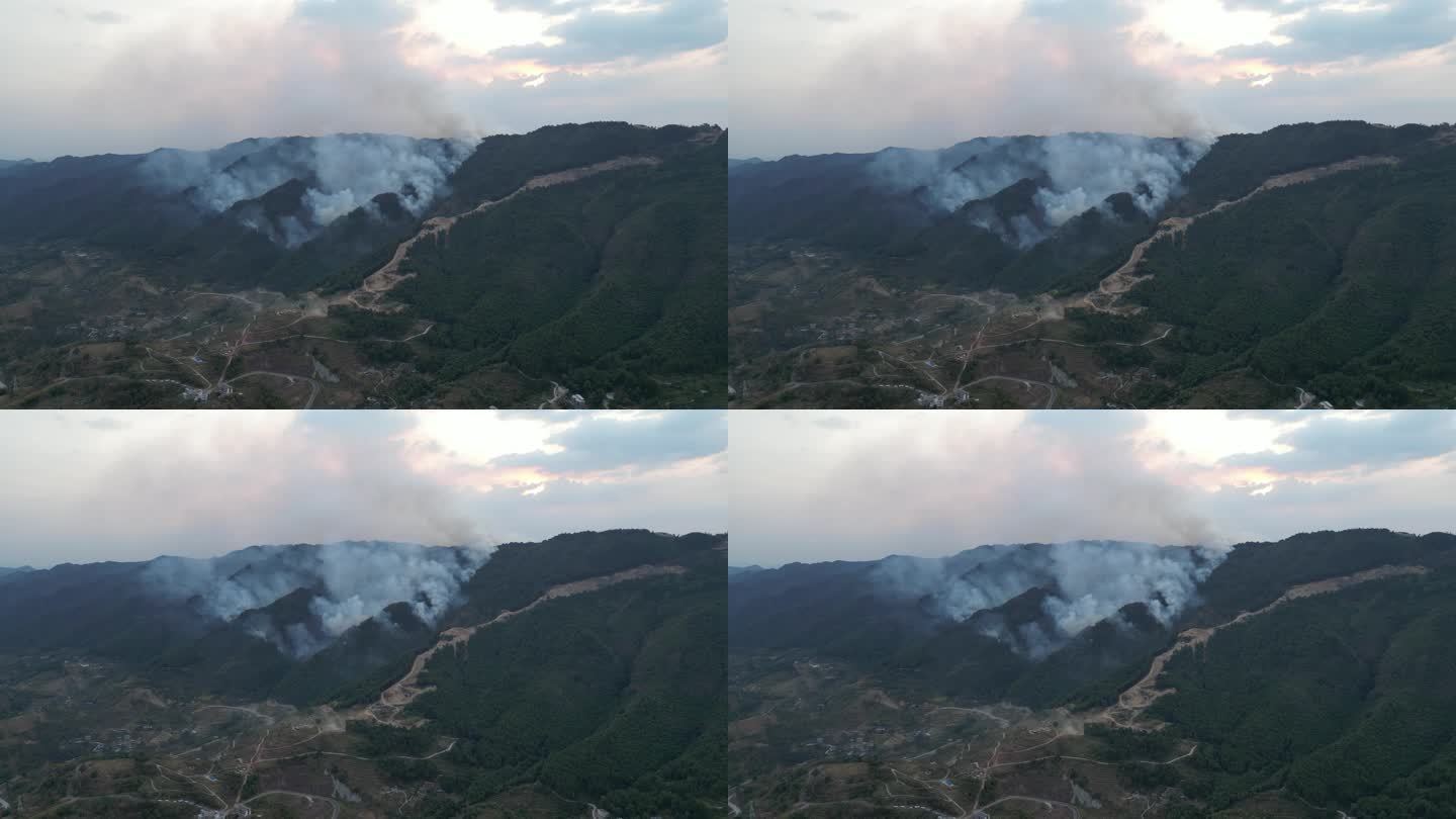 2022年8月25日重庆北碚山火持续蔓延