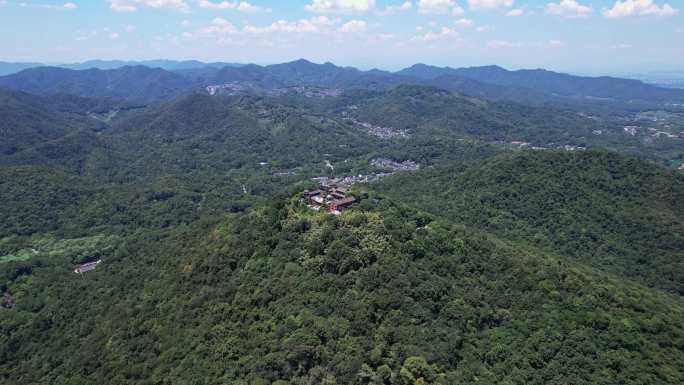 航拍西湖玉皇山山顶大全景