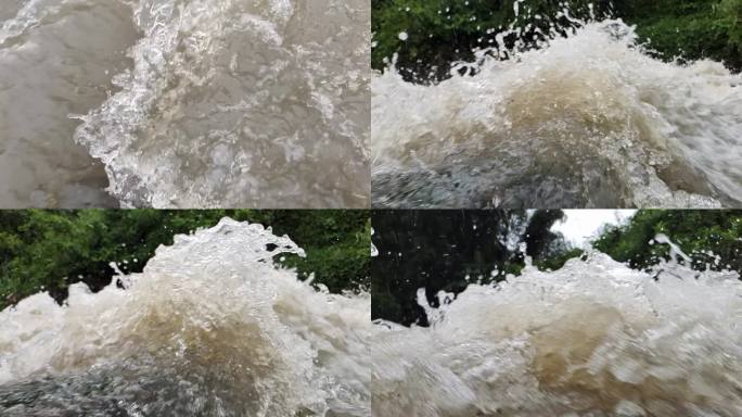 雨后溪水 雨后河水 浊水河流