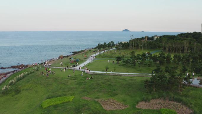 青岛小麦岛夏季风光