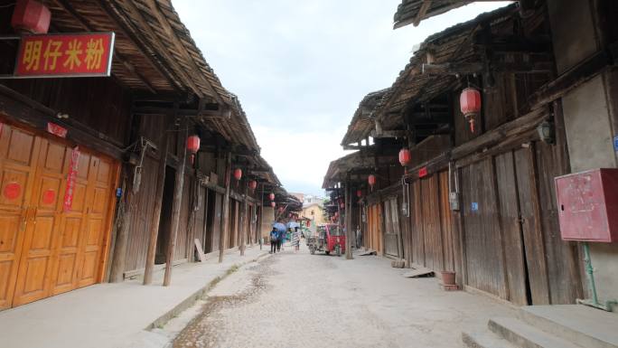 偏远山区小镇 老街 小巷子 街道 街景