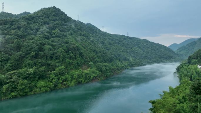 超高清4K航拍湖南东江湖风光