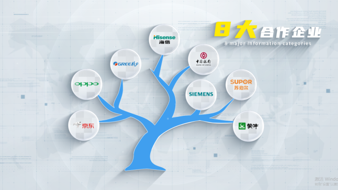 【8】企业合作伙伴展示ae模板包装八