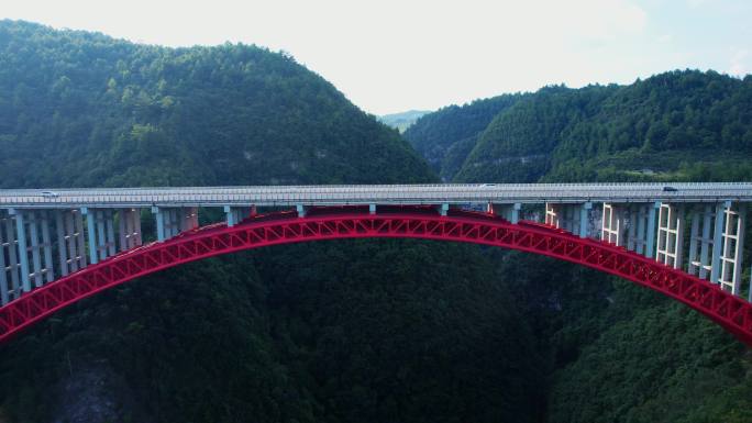 航拍 高速路 香火岩大桥 交通 贵州桥梁