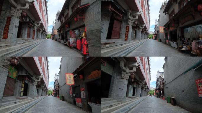 古镇老街道古代老房子街景店铺