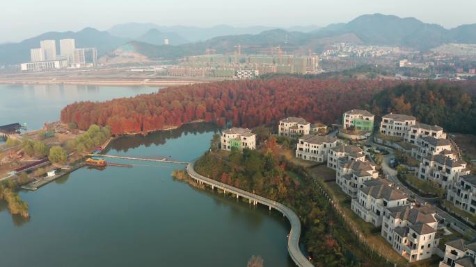 杭州临安青山湖风光航拍