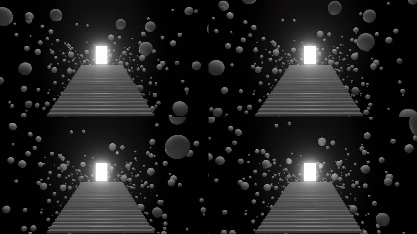 【4K60帧】元宇宙循环素材黑白球