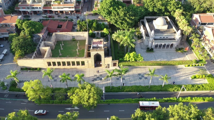 泉州清净寺航拍伊斯兰教建筑光明城旅游景点