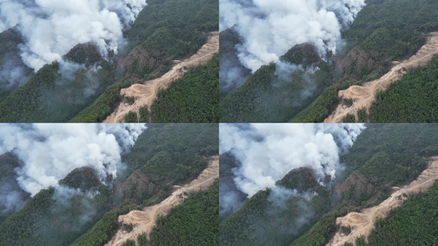 2022年8月25日重庆北碚山火持续蔓延