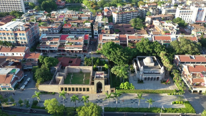 泉州清净寺航拍伊斯兰教建筑光明城旅游景点