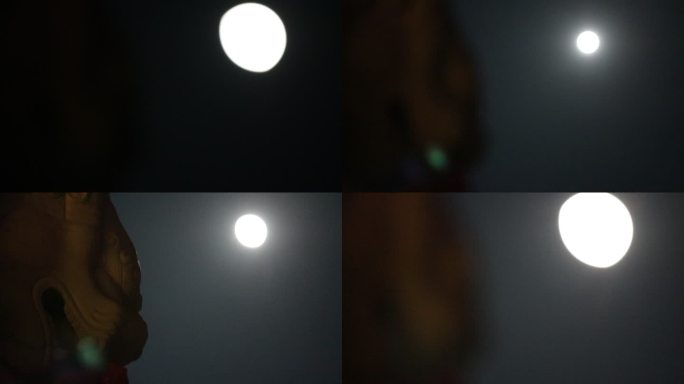 实拍中秋月亮