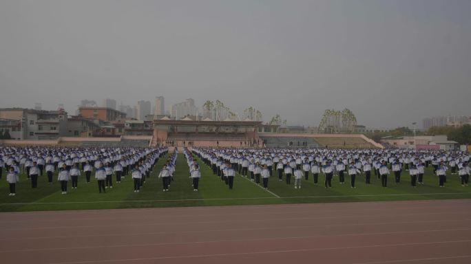 学生早操全民健身运动锻炼体育强国素质教育