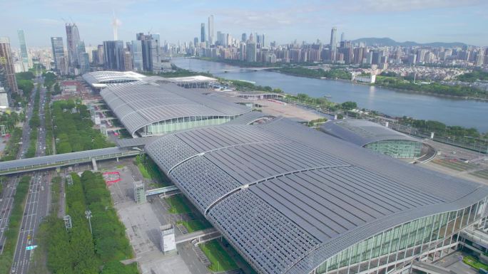 琶洲展会 琶洲展馆航拍 广交会展馆