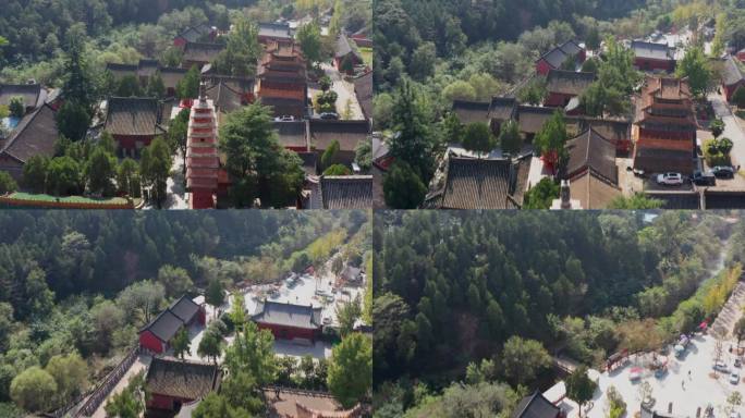 航拍平顶山汝州风穴寺